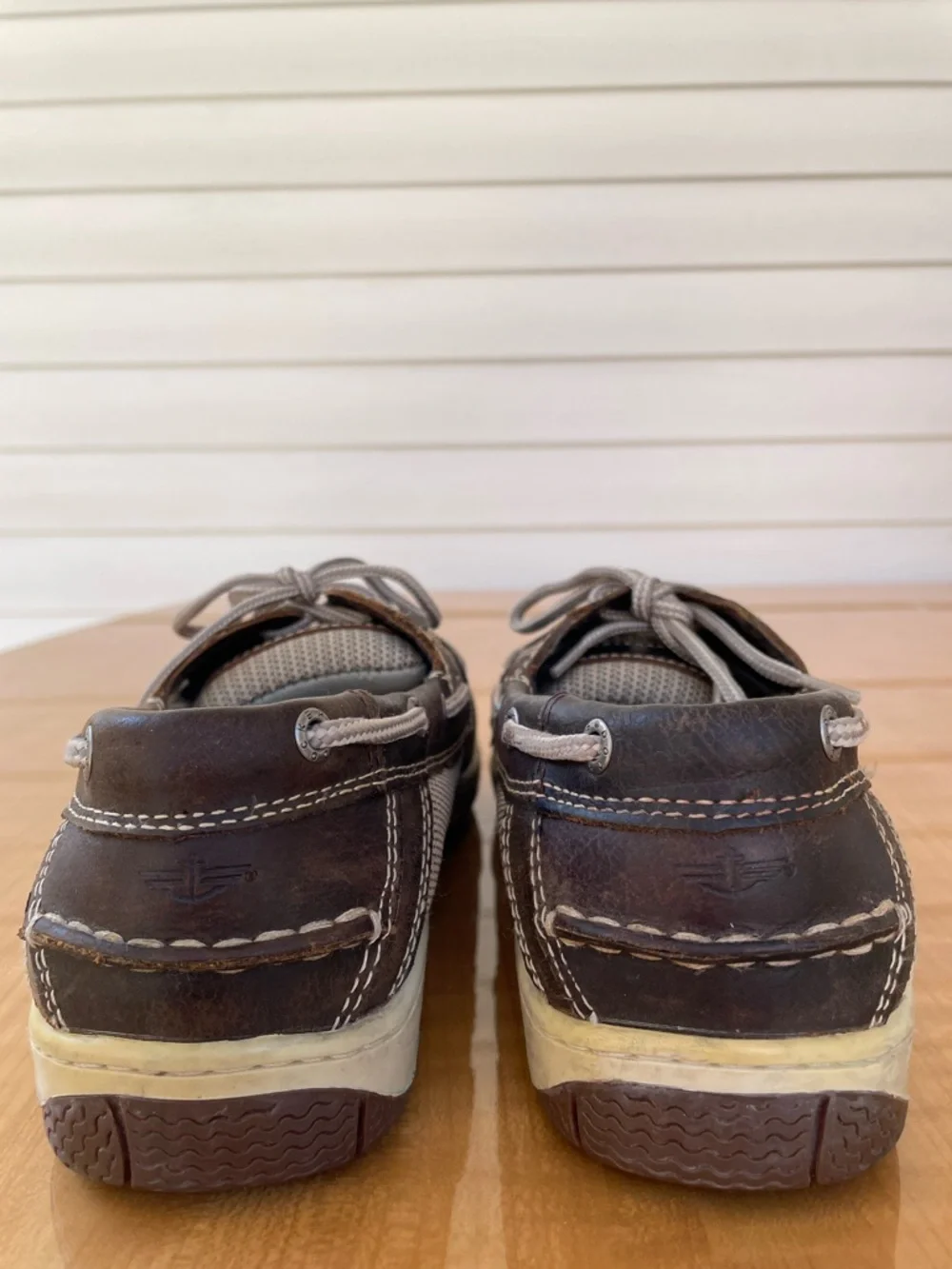 Dockers Men's Leather Boat Shoes Casual Dark Brown Size 11.5